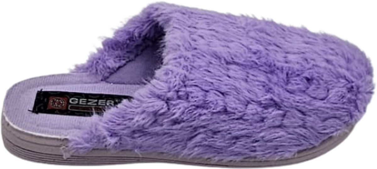 Berussa-Gezer Luxe Dames Pantoffels - Dames mode- Fluffy Huisschoenen met Comfortabele Zool - Warme Fleece Voering - Antislip Lila-37-40