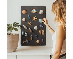 Coloray Magneetbord Voor Aan De Muur - Hoogwaardig Metalen Magneetbord - 50x80 cm - Herinneringen Magneetbord - Magnetisch Bord Voor Reismagneten - Wandbord Voor Magneten - Strak Magneetbord Zonder Lijst - Magnetisch Ophangbord Voor Souvenirs
