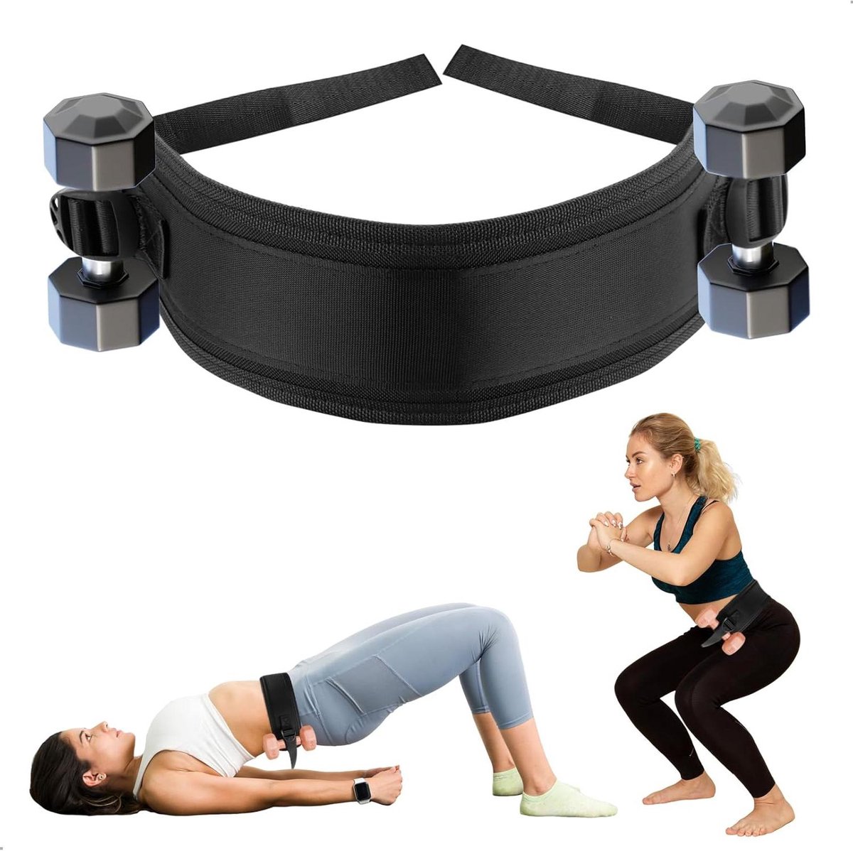 Kruisband voor zware halters, achterriem, calisthenics gewichtriem, heupgewichten, oefeningen voor de heupen