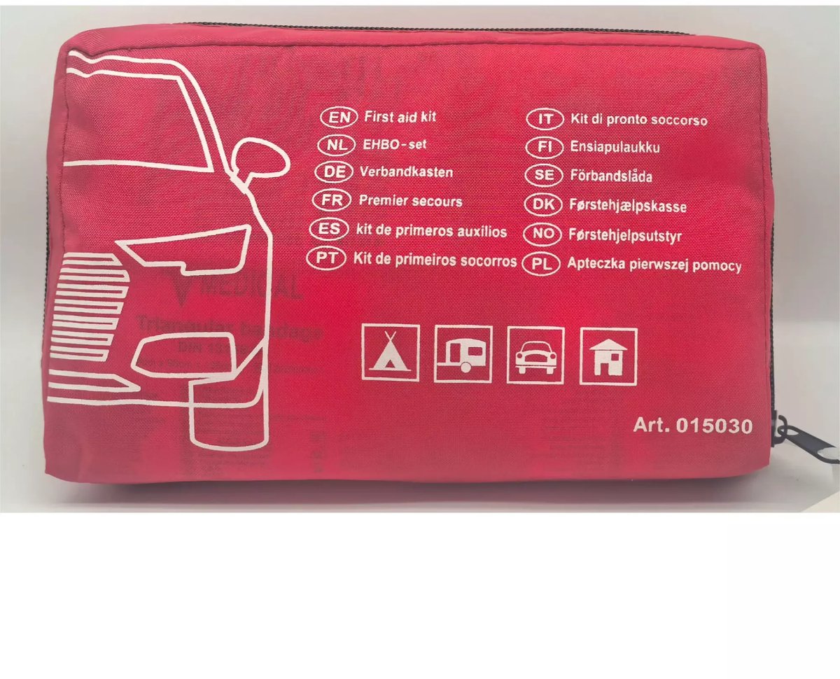 E.H.B.O. set DIN13164:2022 Auto - EHBO noodpakket - verbandtrommel – foto 6