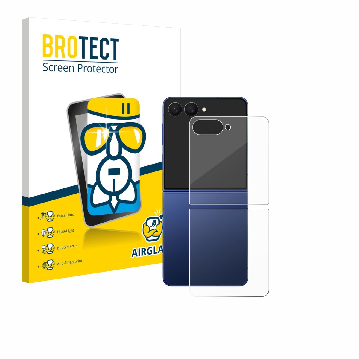 Screenprotector voor Samsung Galaxy Z Flip 7 (Achterkant) Beschermglas transparant