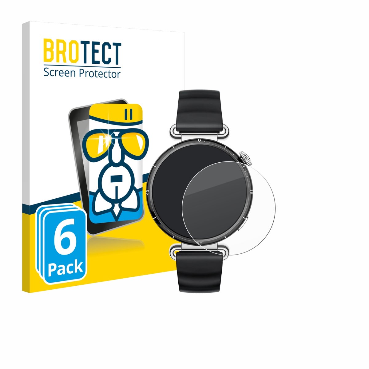Screenprotector 6 Stuks voor Huawei Watch GT 6 (41 mm) Beschermglas transparant
