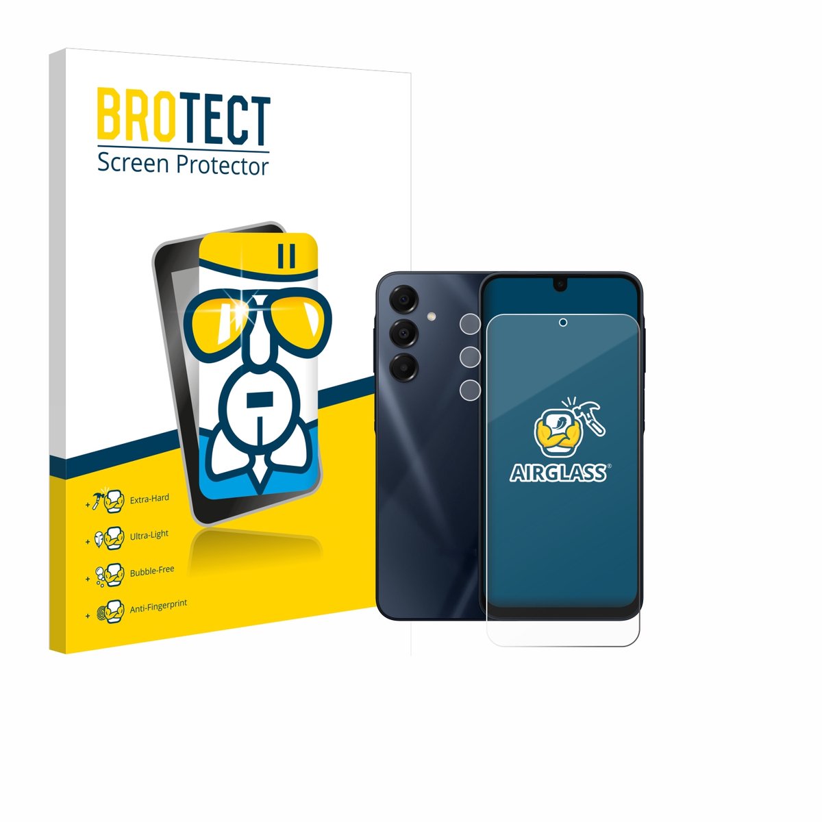 Screenprotector voor Samsung Galaxy A16 5G (Voor+Camera) Beschermglas transparant