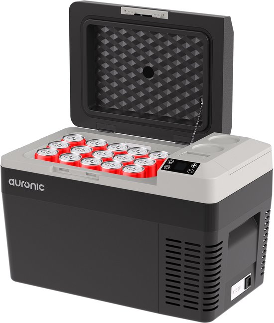 Auronic elektrische koelbox – compressor – 12V 230V – 25L – zwart/grijs