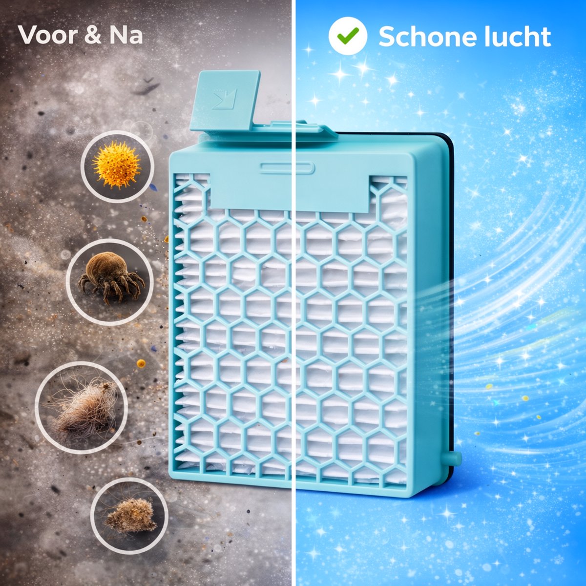 Koolstofstofzuigerfilter, vervanging HEPA en fijne filterset voor