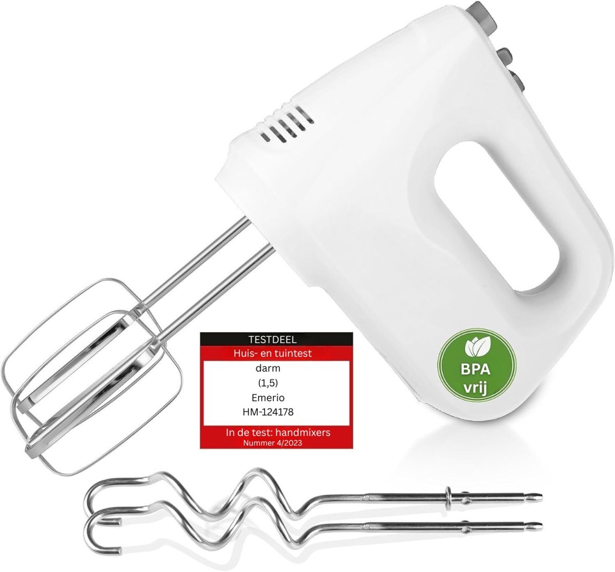 Handmixer 250 W - Wit - BPA vrij