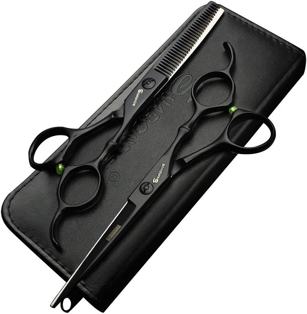 Professionele Kappersschaar Zwart Titanium 6 Inch Japanse Roestvrij Staal