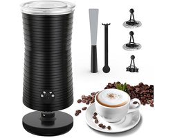 Elektrische Melkopschuimer 4-in-1 – Automatische Melkopschuimer voor Warm & Koud Schuim – Cappuccino, Latte & Macchiato – Zwart