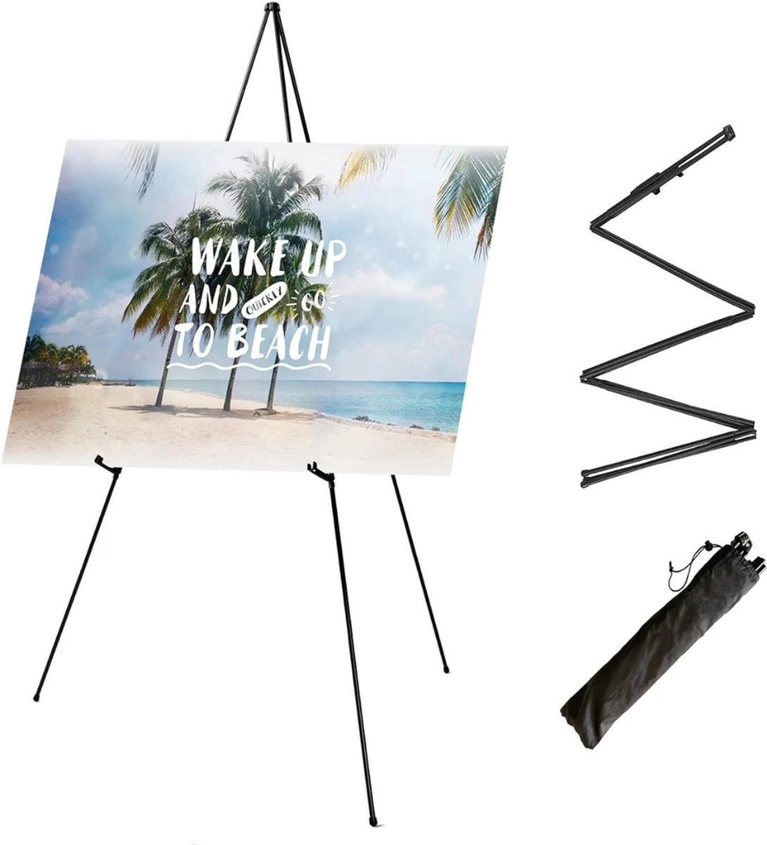 Zyrex® Atelierezel – Tafelezel –Acrylverf - Zwart- 39cm x 91cm x 161cm