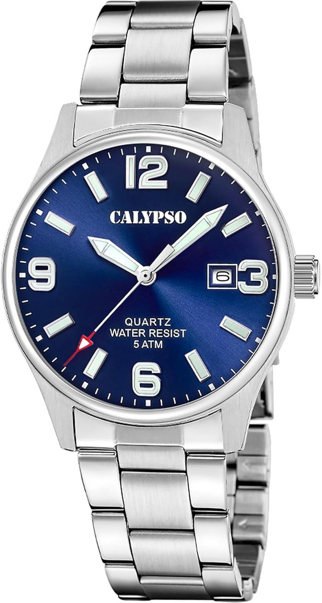 Casual Horloge met Blauwe Wijzerplaat en Armband