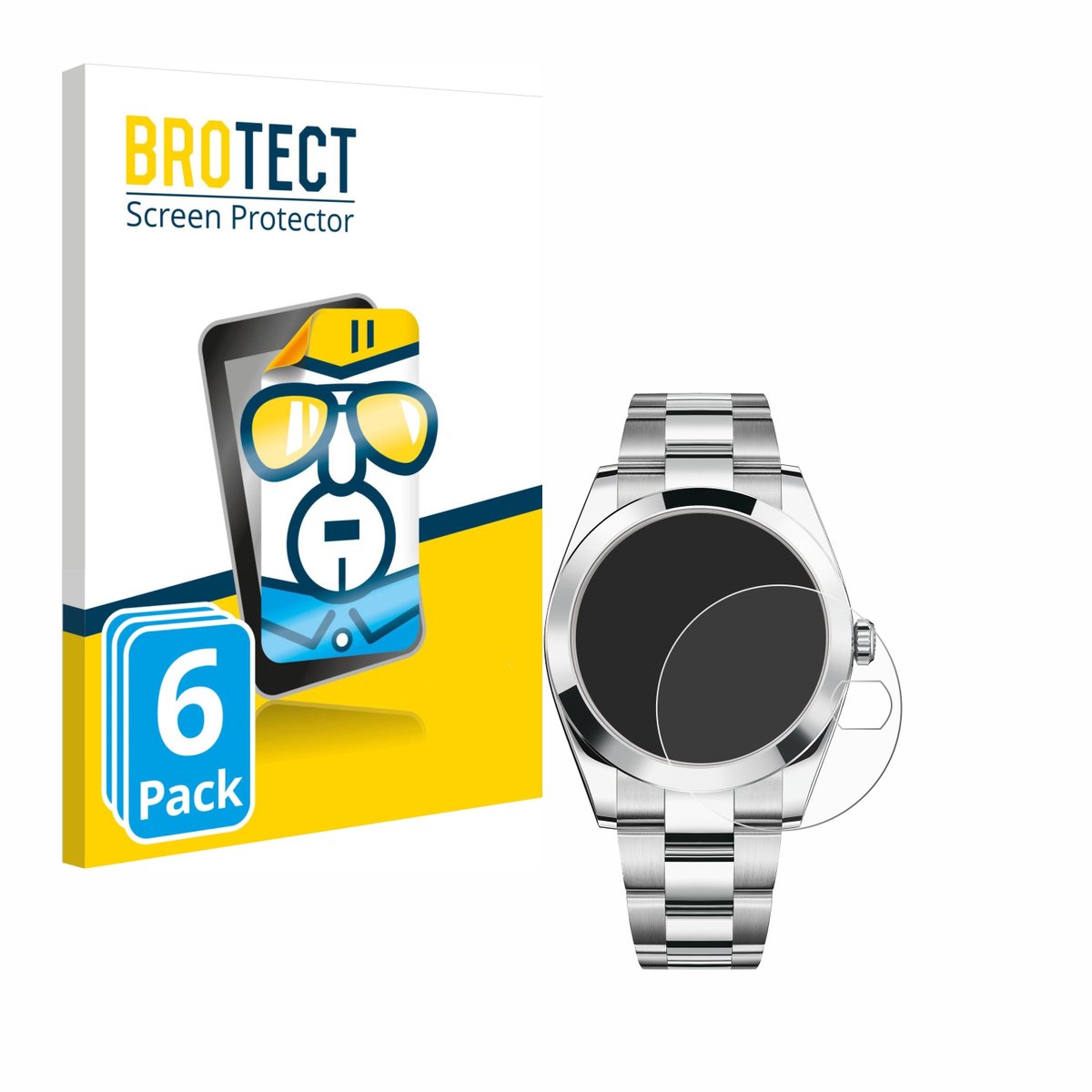 BROTECT - Screenprotector voor Rolex Datejust 41 - Folie Beschermfolie transparant 6 Stuks