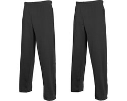 2-Pack Fruit of the Loom Joggingbroek (met rechte Pijp) Zwart Maat XL