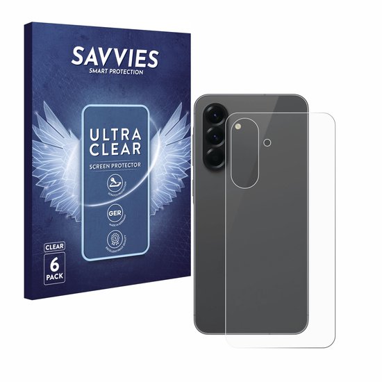 Savvies - Screenprotector voor Samsung Galaxy A56 5G (Achterkant) - Folie Beschermfolie transparant 6 Stuks