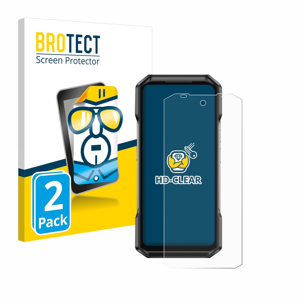 BROTECT - Screenprotector voor Ulefone Armor 27 - Folie Beschermfolie transparant 2 Stuks