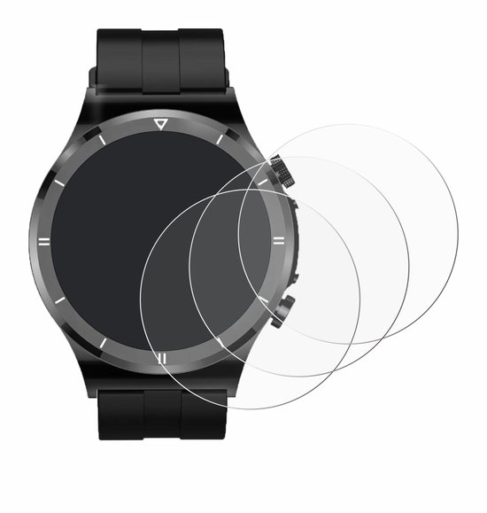 Savvies - Screenprotector voor Sanorum Smartwatch 1.39" - Folie Beschermfolie transparant 6 Stuks