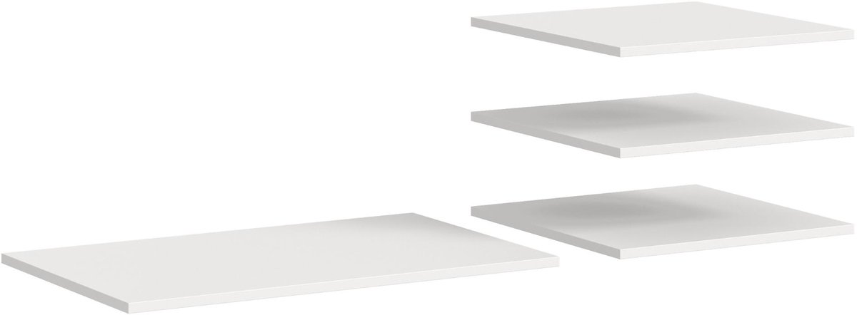 Oakland 1 grote, 3 kleine planken wit.