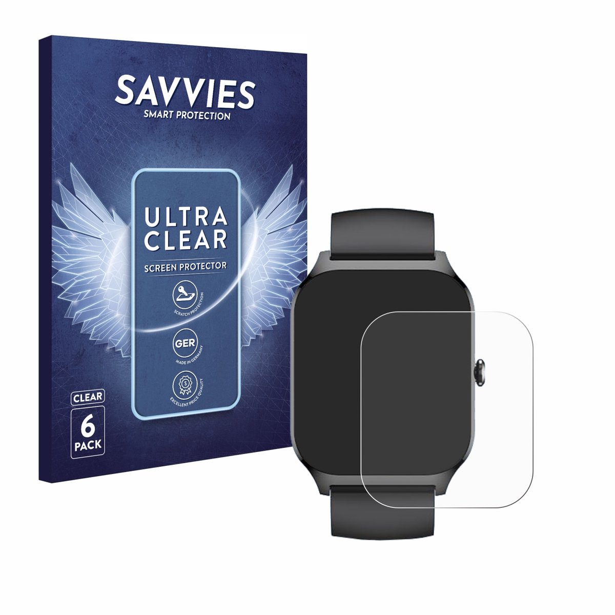 Savvies - Screenprotector voor CASCHO P125 1.85" - Folie Beschermfolie transparant 6 Stuks