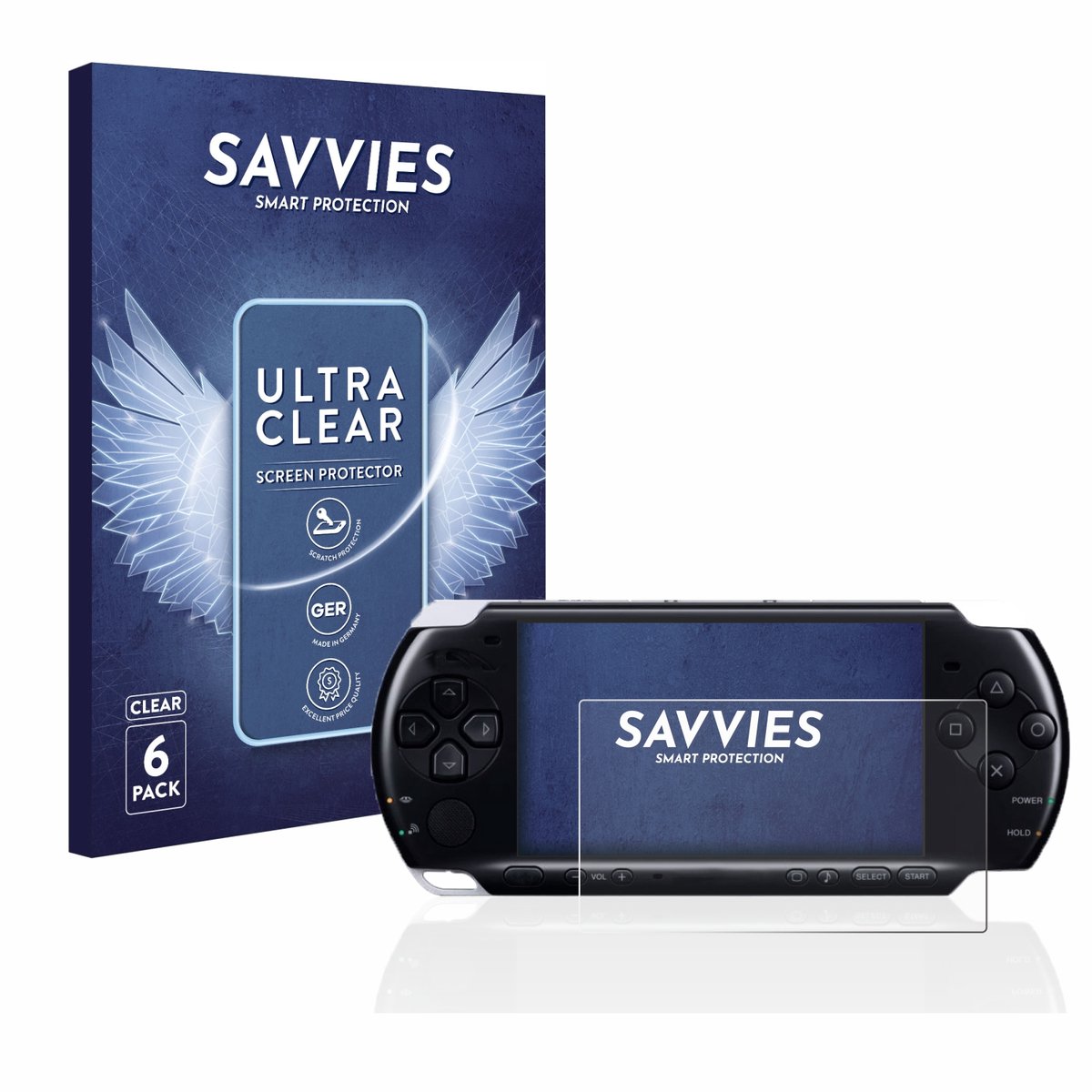 Savvies - Screenprotector voor Sony PSP 3004 - Folie Beschermfolie transparant 6 Stuks