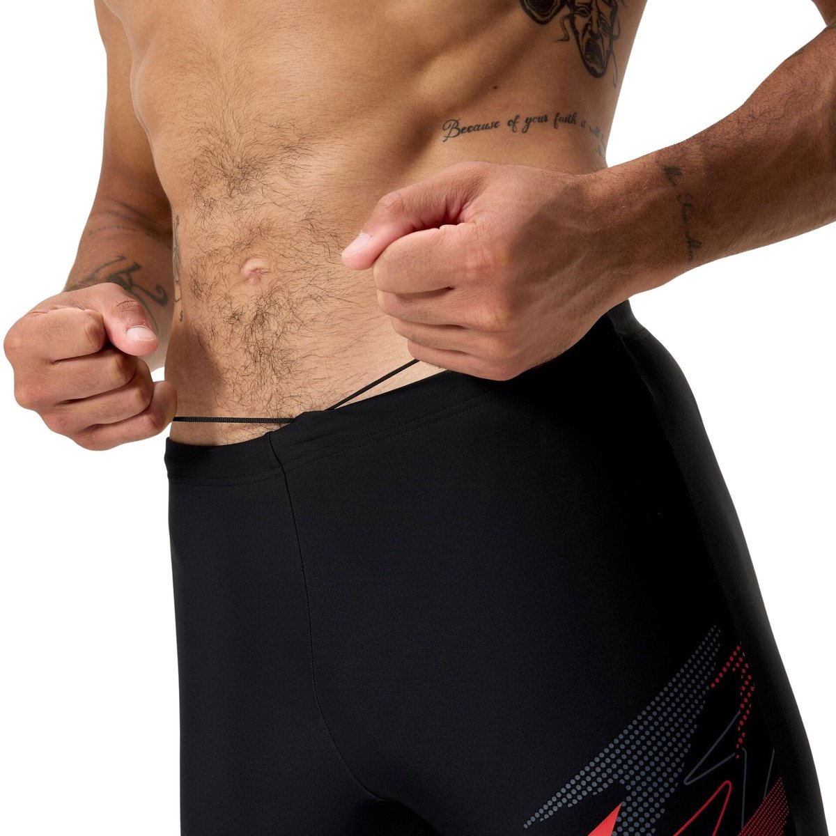 Speedo Medley Logo Jammer Heren Sportzwembroek - Zwart/Rood — afbeelding 6