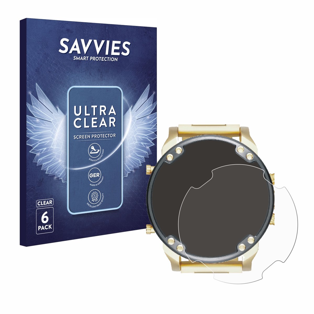 Savvies - Screenprotector voor Diesel DZ7333 Mr. Daddy 2.0 - Folie Beschermfolie transparant 6 Stuks