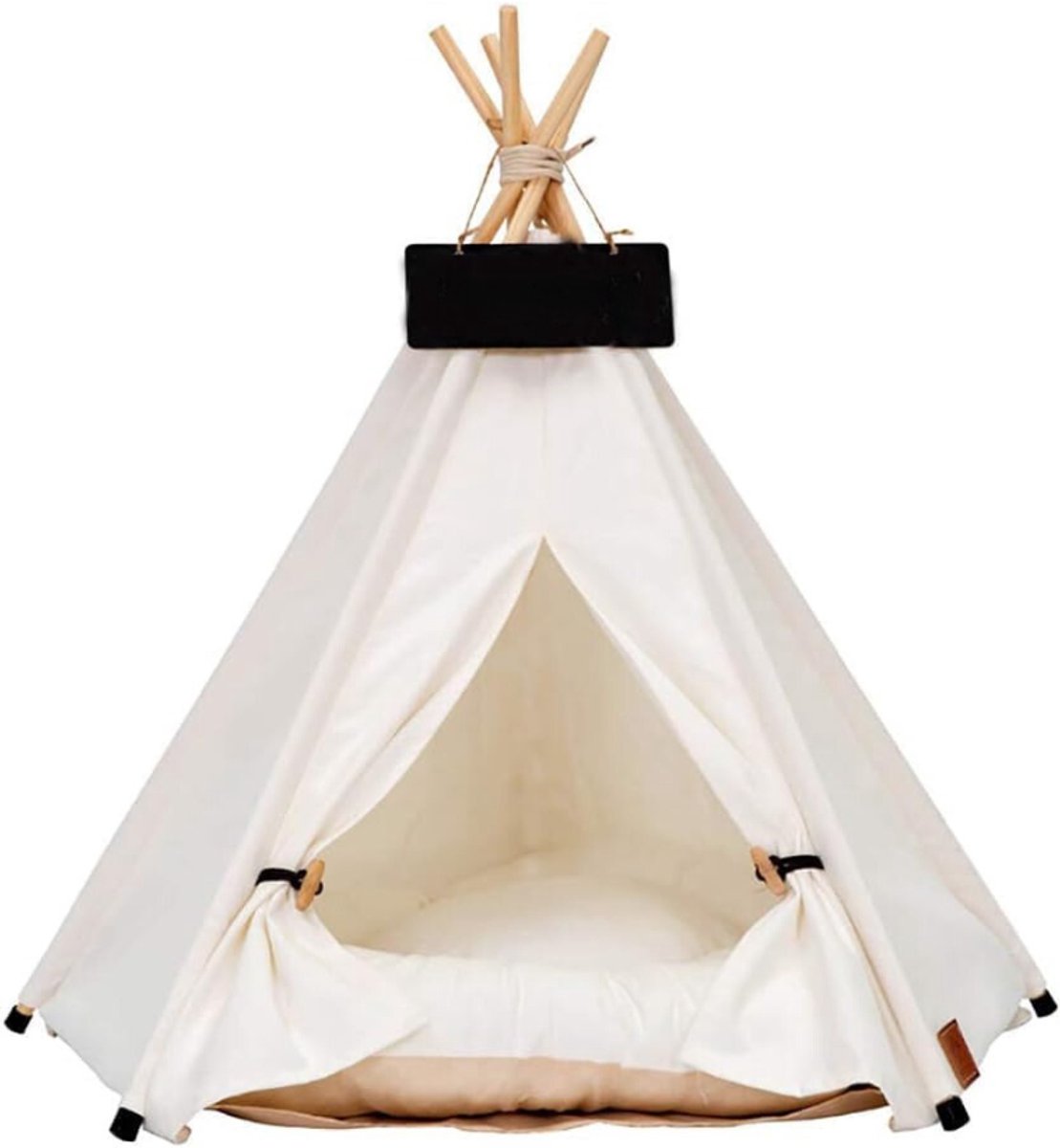 Zyrex® Kattentent - Huisdier tent - Dierenhuis Met Anti-mijt Overtrek - Wit - 40 x 40 x 50 cm