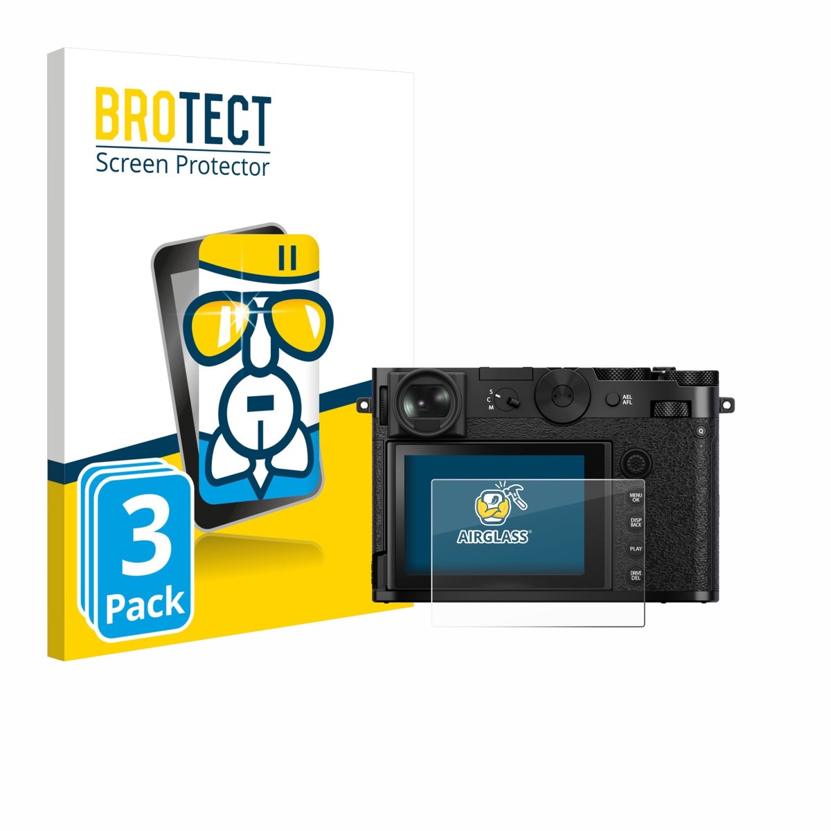 Screenprotector 3 Stuks voor Fujifilm GFX 100RF Beschermglas transparant