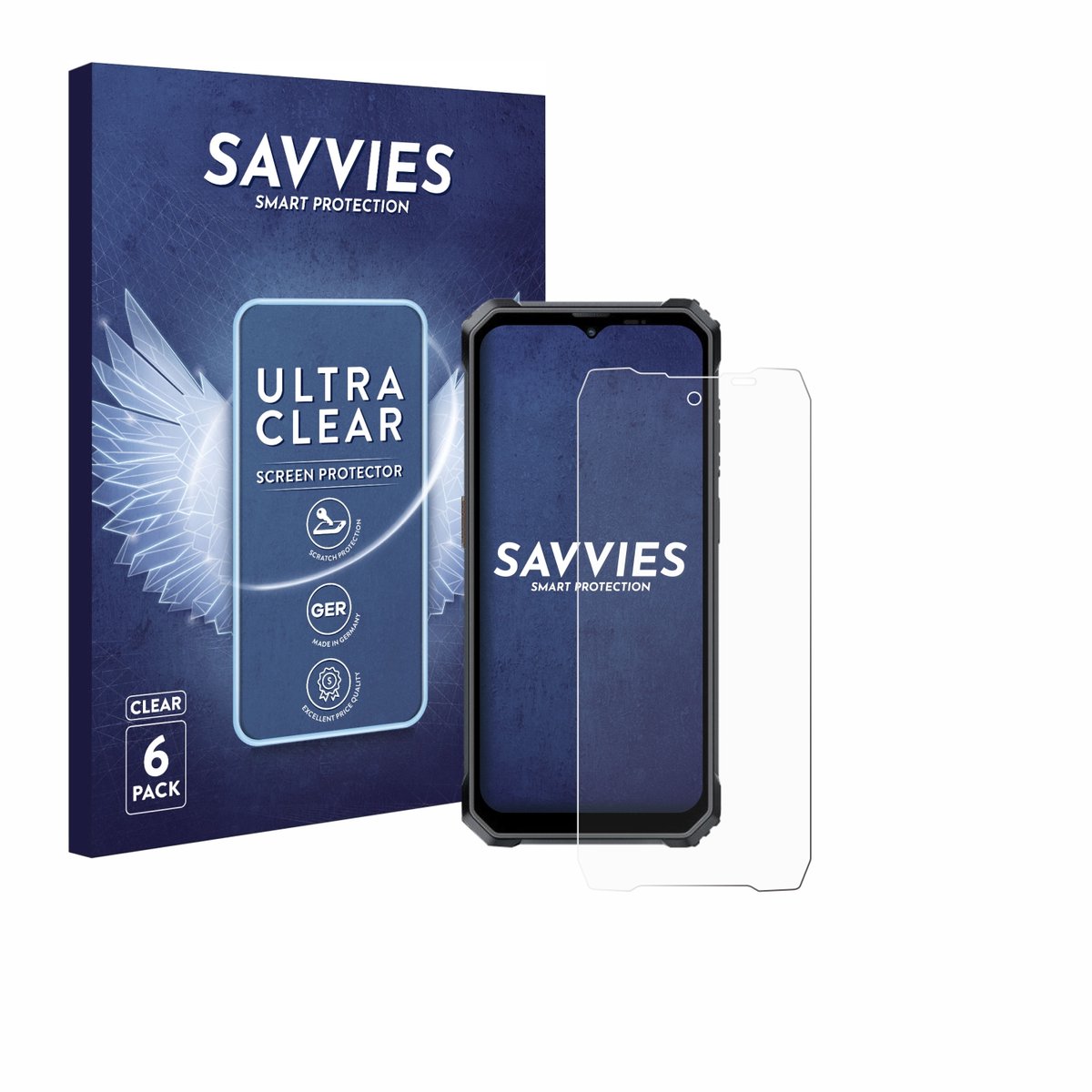 Savvies - Screenprotector voor Blackview BL7000 - Folie Beschermfolie transparant 6 Stuks