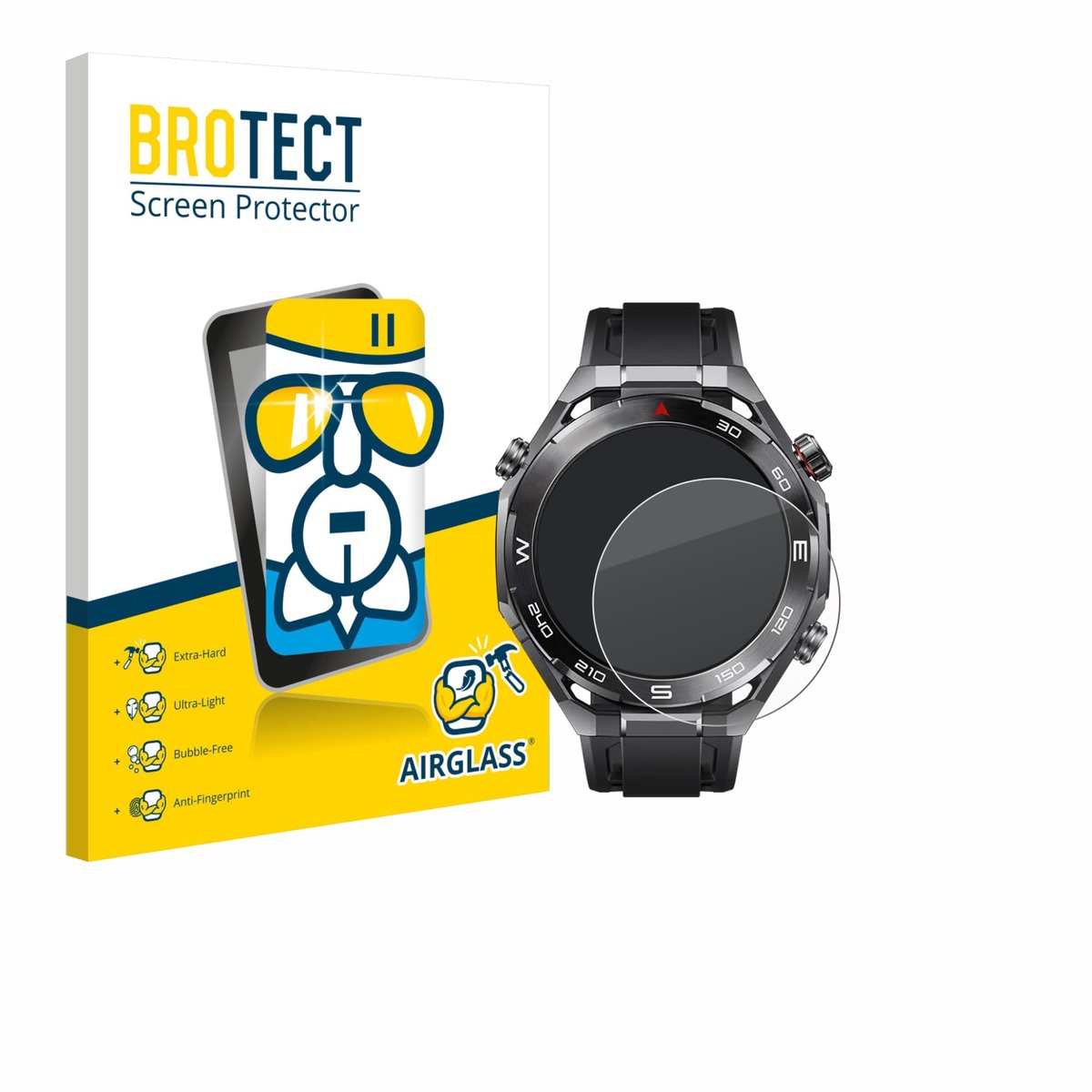 Screenprotector voor Huawei Watch Ultimate 2 Black Beschermglas transparant