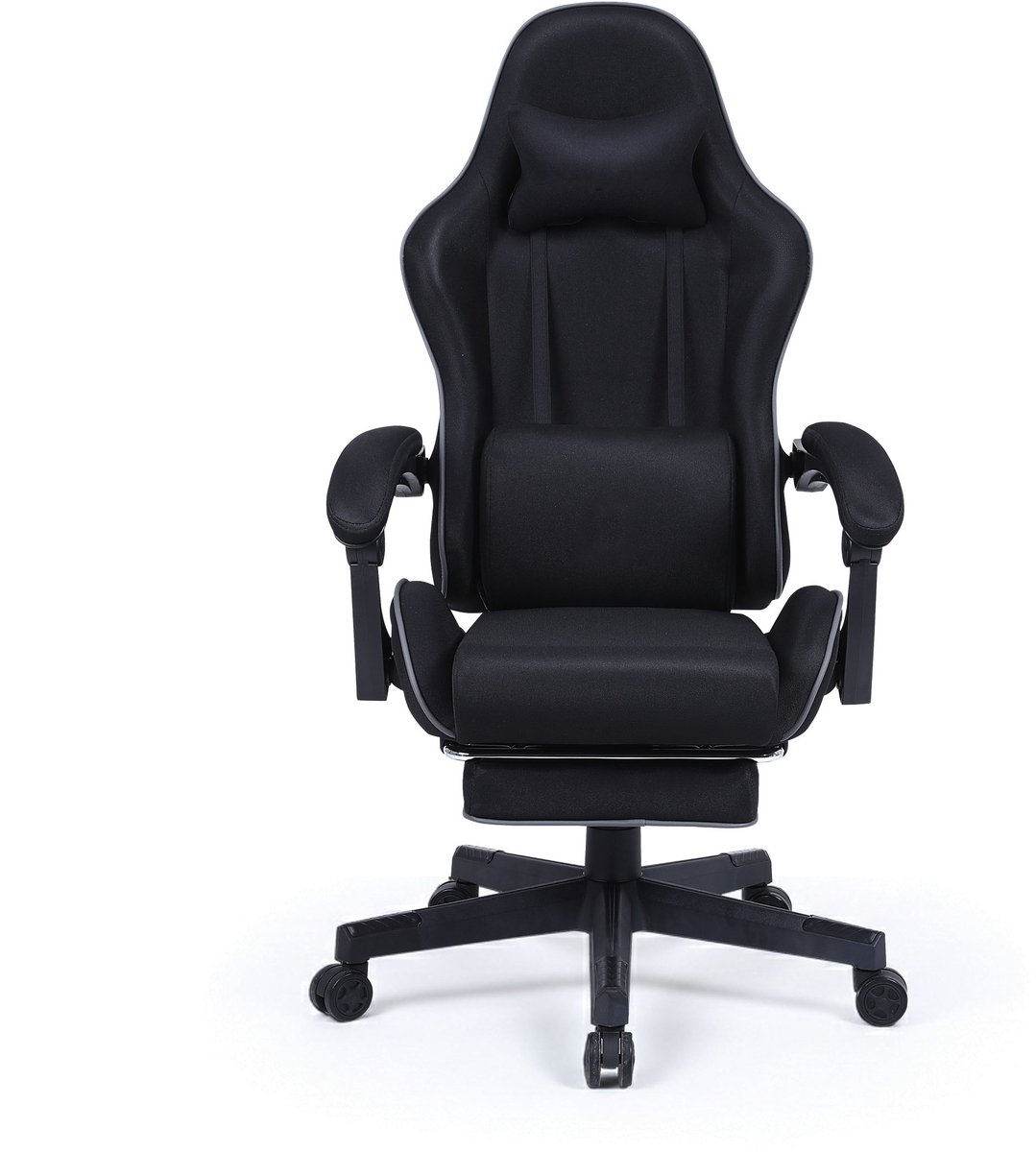 VDD Gaming Gamestoel met Massagefunctie en Voetsteun Zwart - afbeelding 3