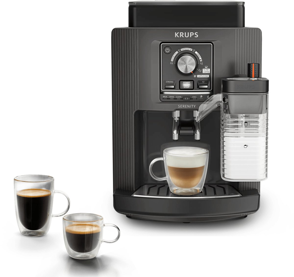 Krups Serenity EA402H - Volautomatische Espressomachine - Coal - Snel Opgewarmd