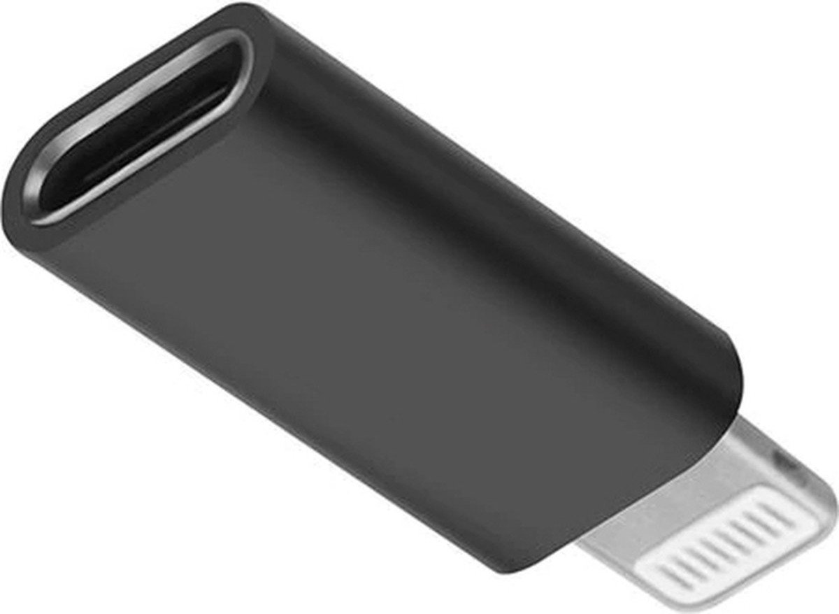 Image of USB-C naar Lightning adapter - Converter - Oplaadadapter - - Opladen - Niet geschikt voor data-overdracht - Hub - Zwart - Jonyx