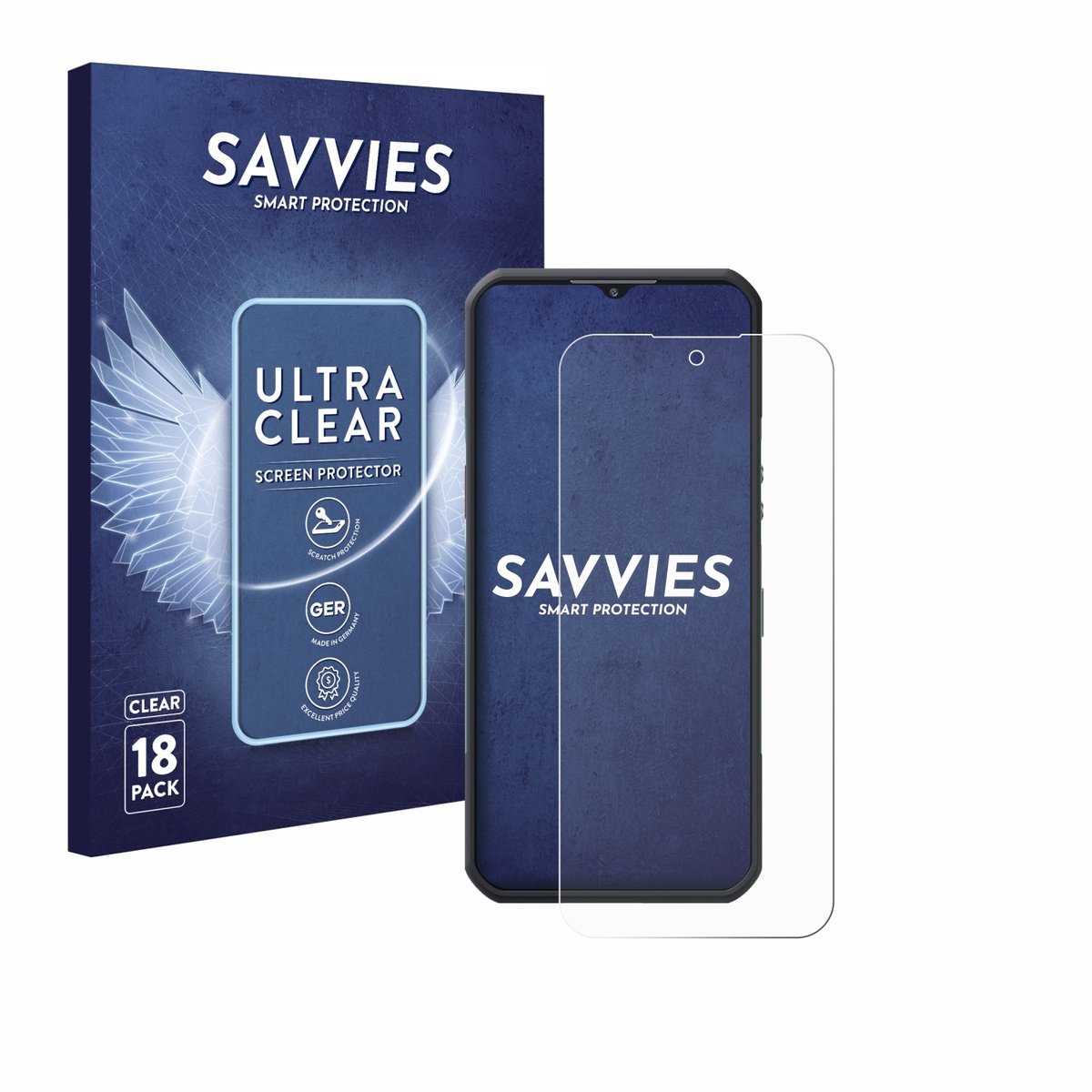 Savvies - Screenprotector voor Oukitel WP55 Pro - Folie Beschermfolie transparant 18 Stuks