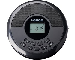 LENCO CD-340BK - Draagbare CD-/MP3-speler met Bluetooth en ingebouwde speakers - Zwart