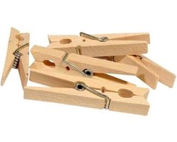 Wasknijpers - 50 stuks - Hout - 7 cm - Wasspelden - Knijpers - Was ophangen