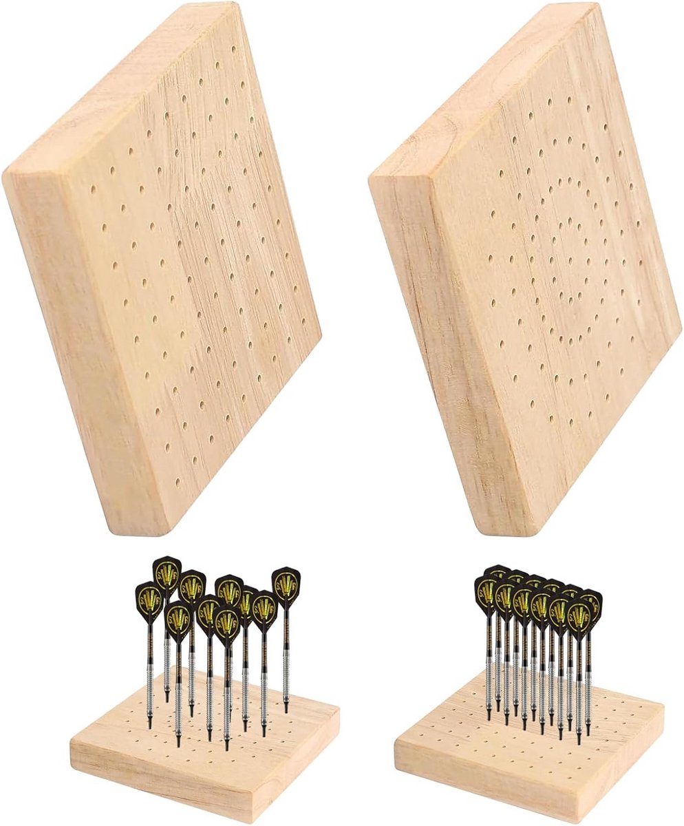 Houten Dart Opberghouder voor 166 Darts, Vierkant Model