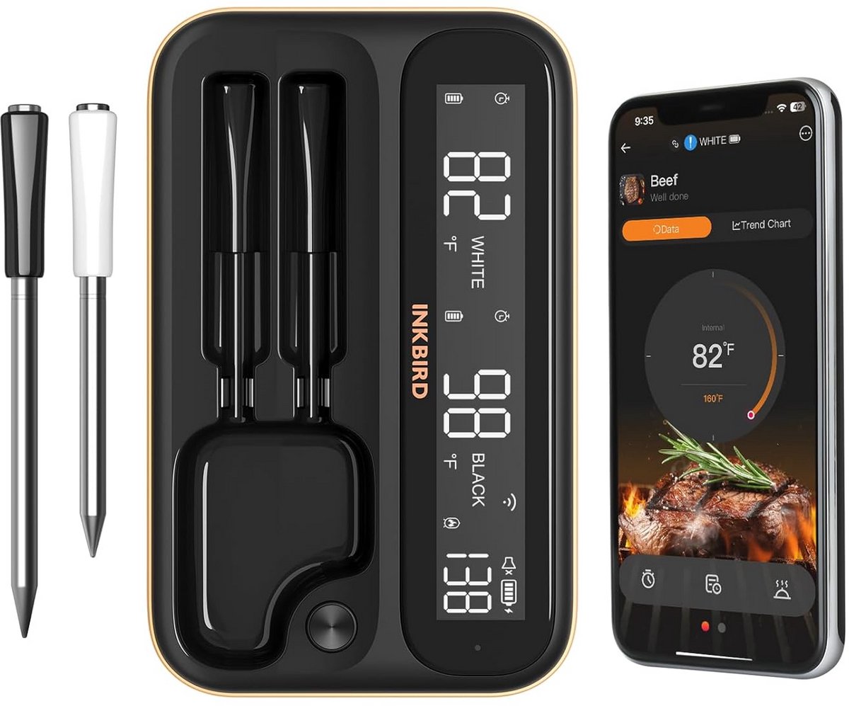 Bbq thermometer draadloos - Vleesthermometer barbecue met app - Oventhermometer - Grillen