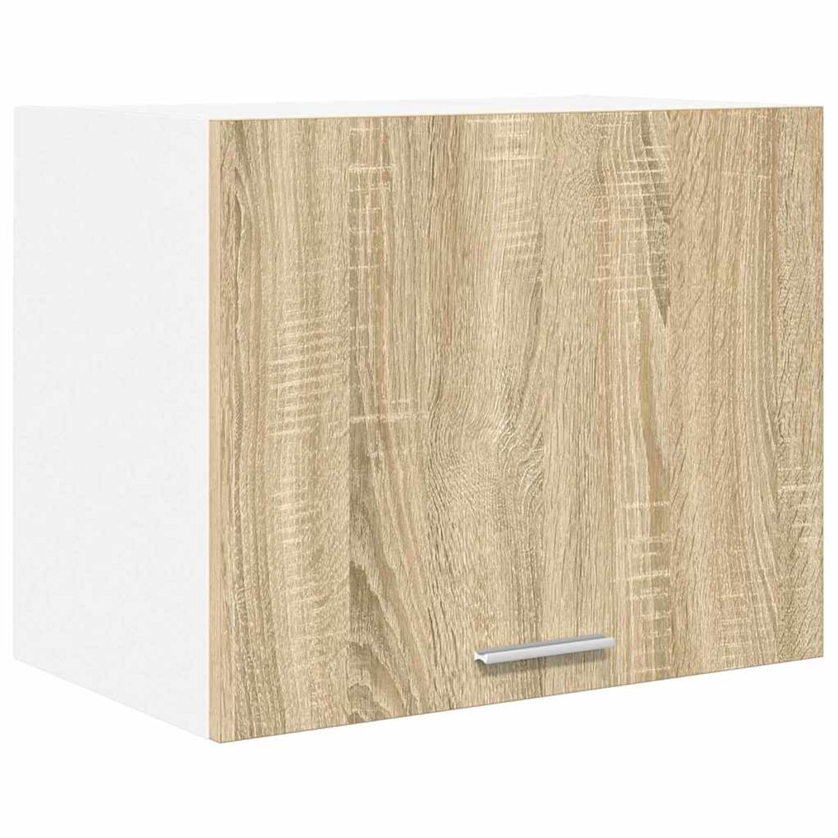 vidaXL Hangkast - Sonoma - eiken - en - wit - 50 - x - 31 - x - 40 - cm - Bewerkt - hout Sonoma eiken en wit