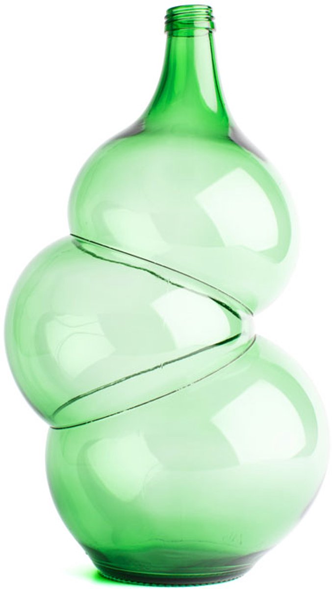 IKONIC Blown Bottle Vaas Groen Type DD Klaas Kuiken