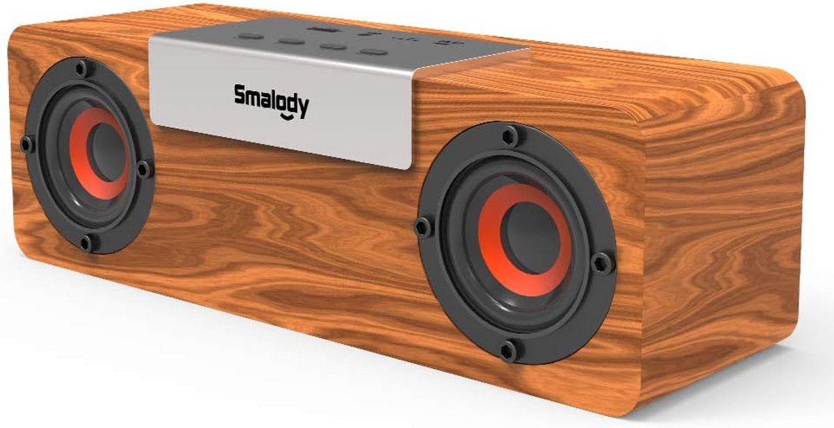 Draadloze Houten Bluetooth Speaker met FM Radio, USB en TF Kaartlezer