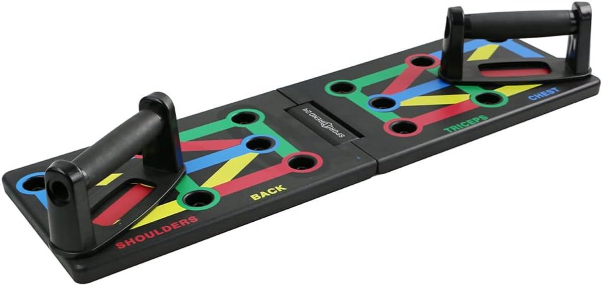 Inklapbaar Push Up Board voor Krachttraining Bovenlichaam | Kleurgecodeerde Posities