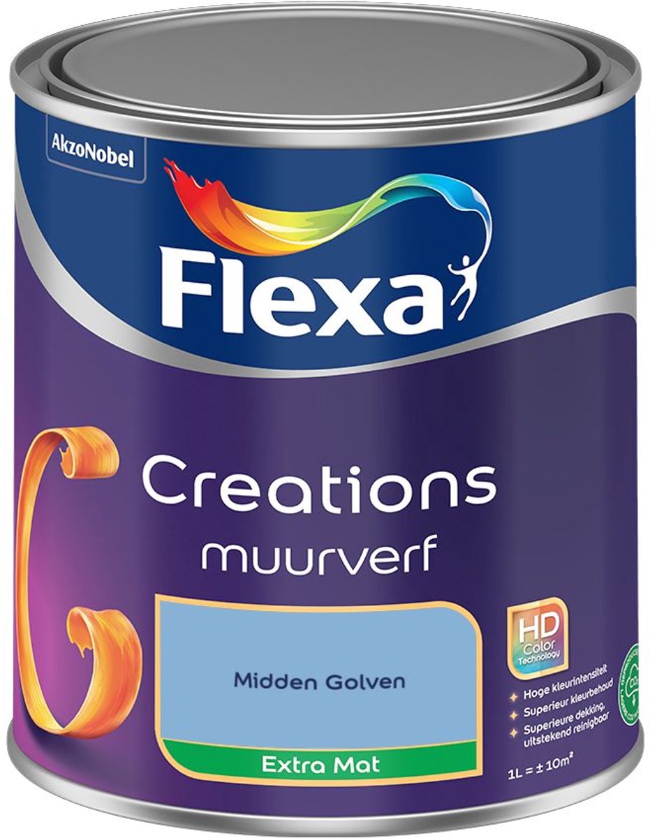 Flexa Creations Muurverf Extra Mat Midden Golven 1 L