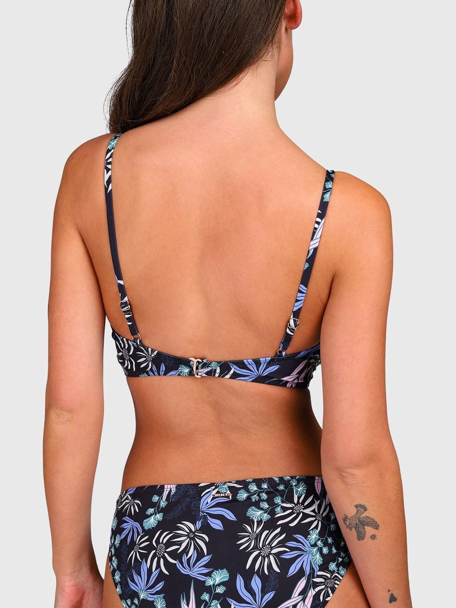 Brunotti Stefana-Print Bikini Topje Wired Bikini Top Dames Aanpasbare Bandjes Mix & Match 38C Zwart