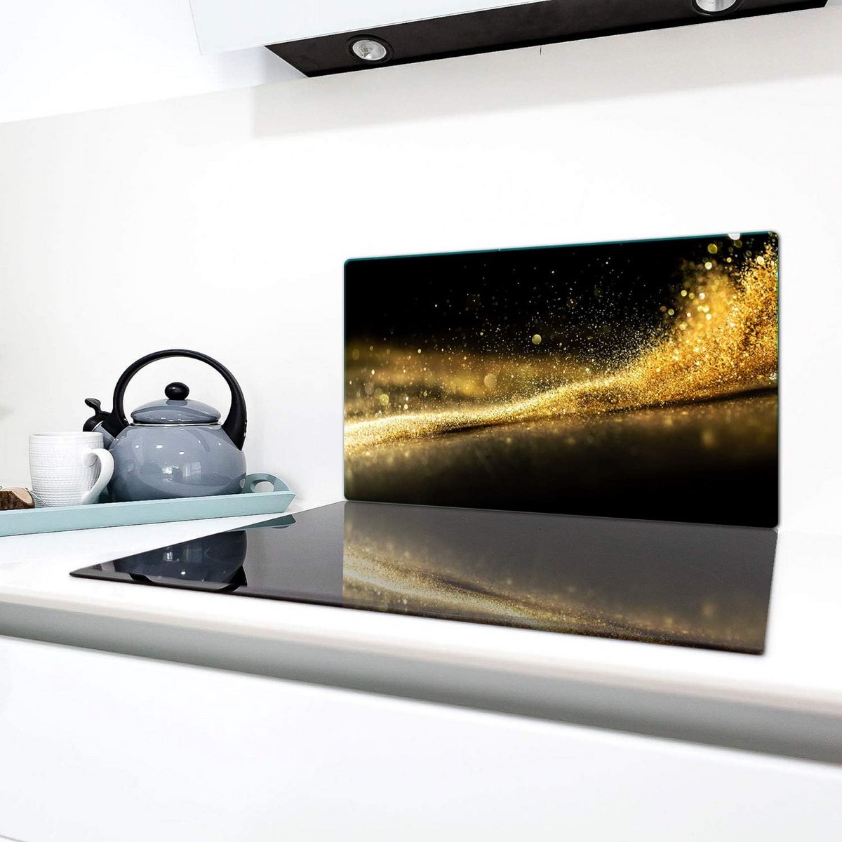 Ronde Beschermplaat voor Kookplaat 90x52 cm - Hittebestendig Glas