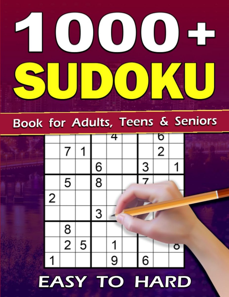 1000+ Sudoku Puzzelboek voor Volwassenen, Tieners en Senioren: Makkelijk tot Expert