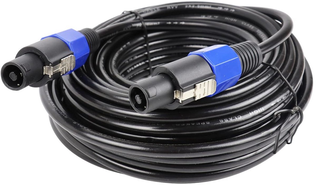 Professionele Luidsprekerkabel 16AWG NL4FC Speakon Connector Mannelijk naar Mannelijk - Verkrijgbaar in 3, 6 of 15 Meter