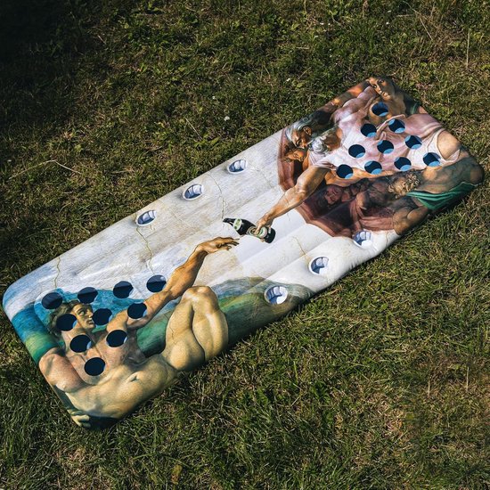 XXL Opblaasbaar Beer Pong Matras voor Zwembad - Inclusief 25 Bekers en 3 Ballen - Groot Formaat — afbeelding 2