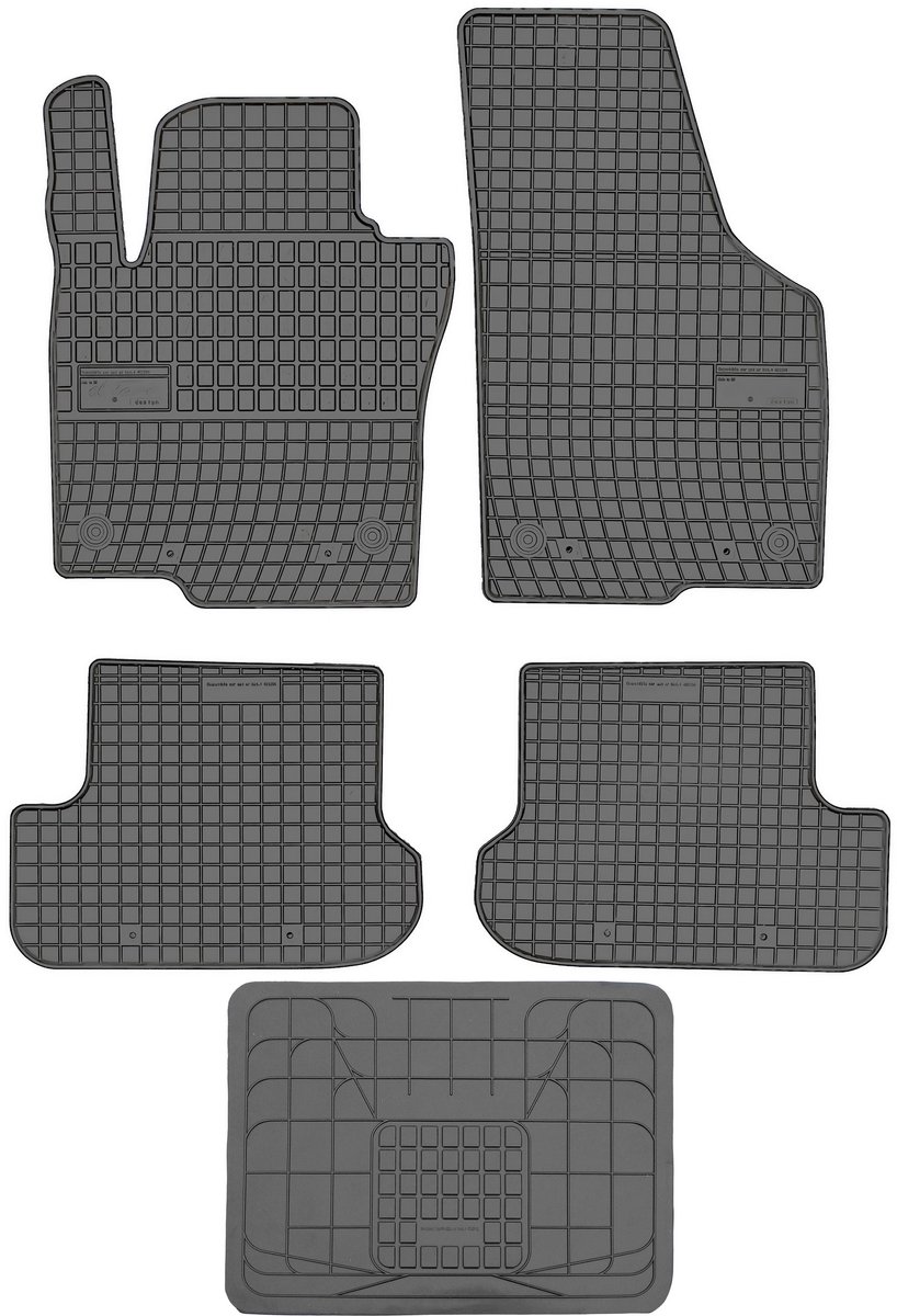 Frogum Volkswagen Beetle Serie - Rubber Matten en Tunnelbescherming - Zonder Stoppers - Zwart