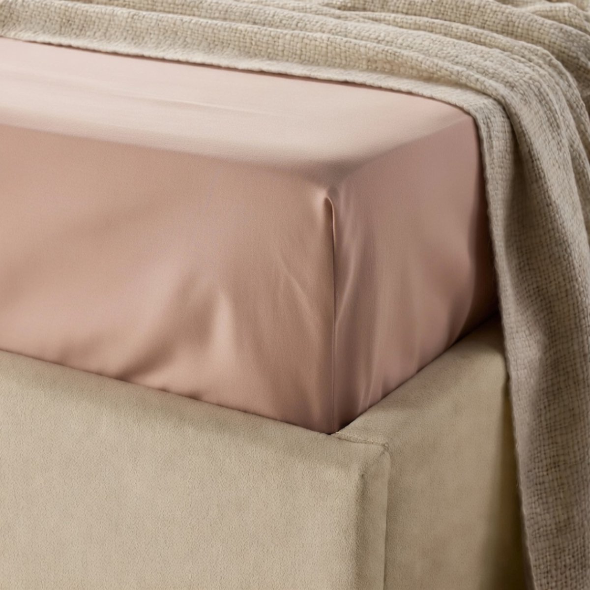 Y-NOT™ - Velvet Velours - Hoeslaken- Roze - 180x200+30cm Lits-jumeaux - Hoekhoogte 30cm - 30 dagen proefslapen