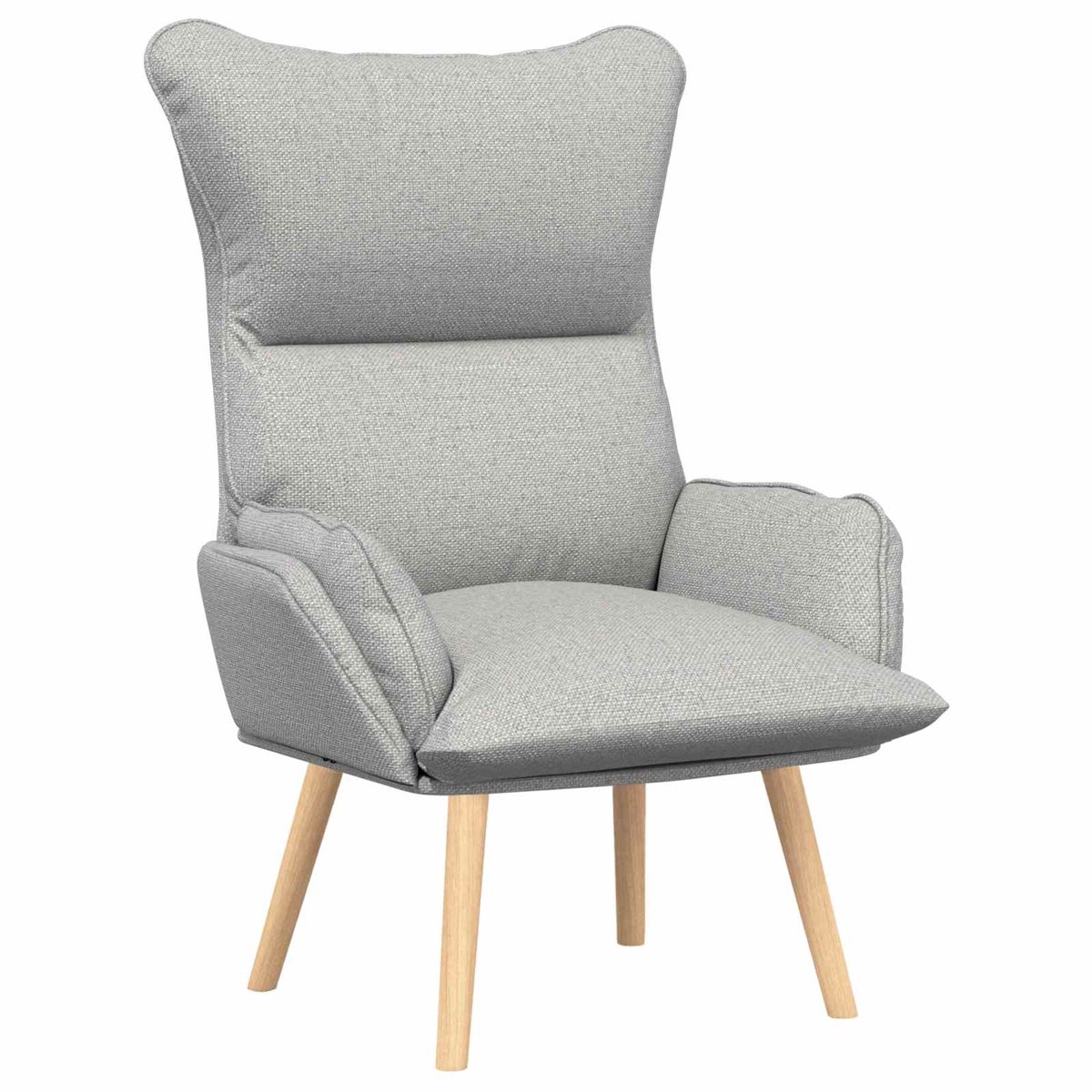 vidaXL Fauteuil - Wolkgrijs - Stof - en - multiplex Wolkengrijs