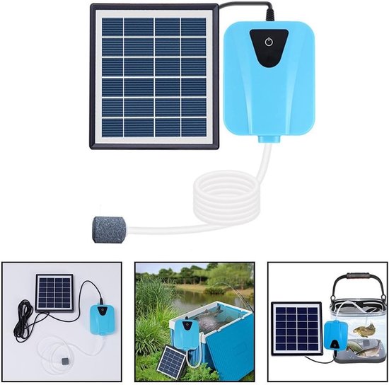 Zonne-Zuurstofpomp - Zonne-energie Vijverpomp - Voor Tuinvijvers & Aquarium - Efficiënte Luchttoevoeging